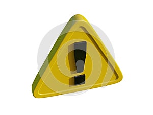 Yellow TriangleÂ Warning Sign with Exclamation Mark